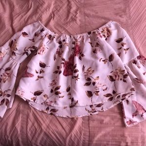 ruffled off the shoulder shirt